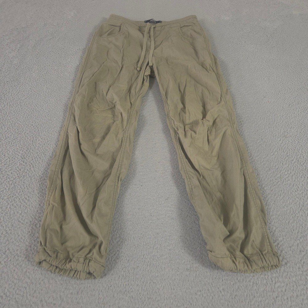Hollister Pants Womens S Green Adjustable-Rise Parachute Baggy Cotton Stretch